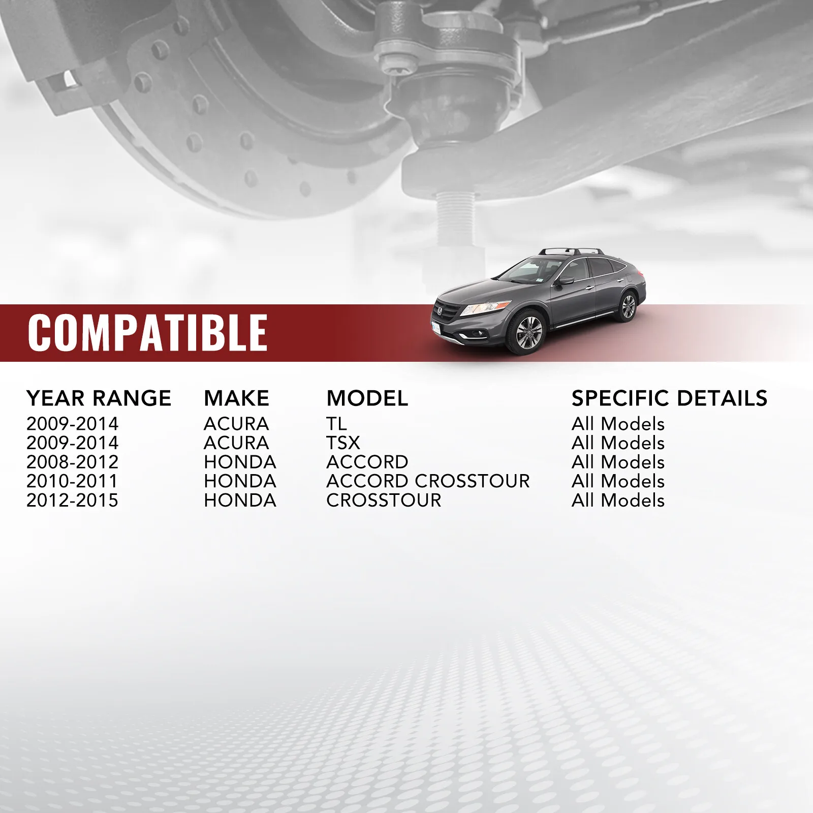 زوج وصلات كروية سفلية أمامية تناسب 2008-2012 Honda Accord 2009-2014 Acura TSX K500081 51220TA0A02