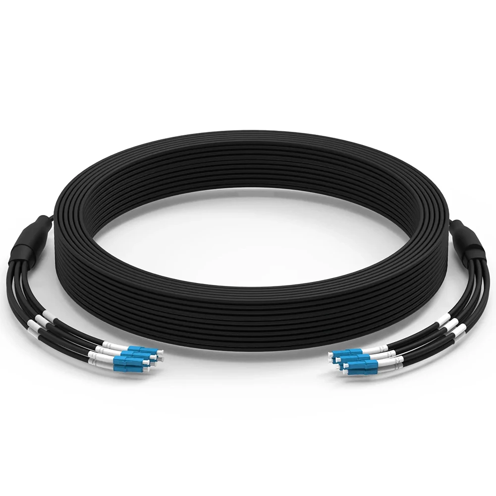 

10/20/50/100m LC-LC Outdoor Armored Single-Mode Fiber Patch Cord 1/2/4/6/12 Core , 9/125 SM UPC Optic Cable Jumper LSZH