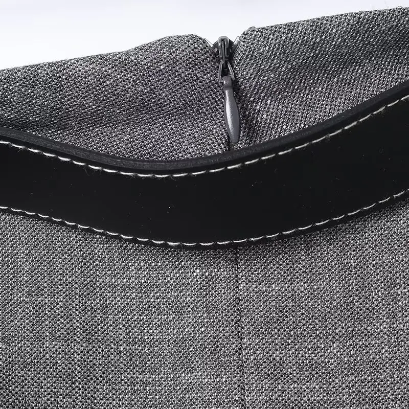 2025年秋 欧米風 ウエストベルト付き プリーツ ミディ丈スカート