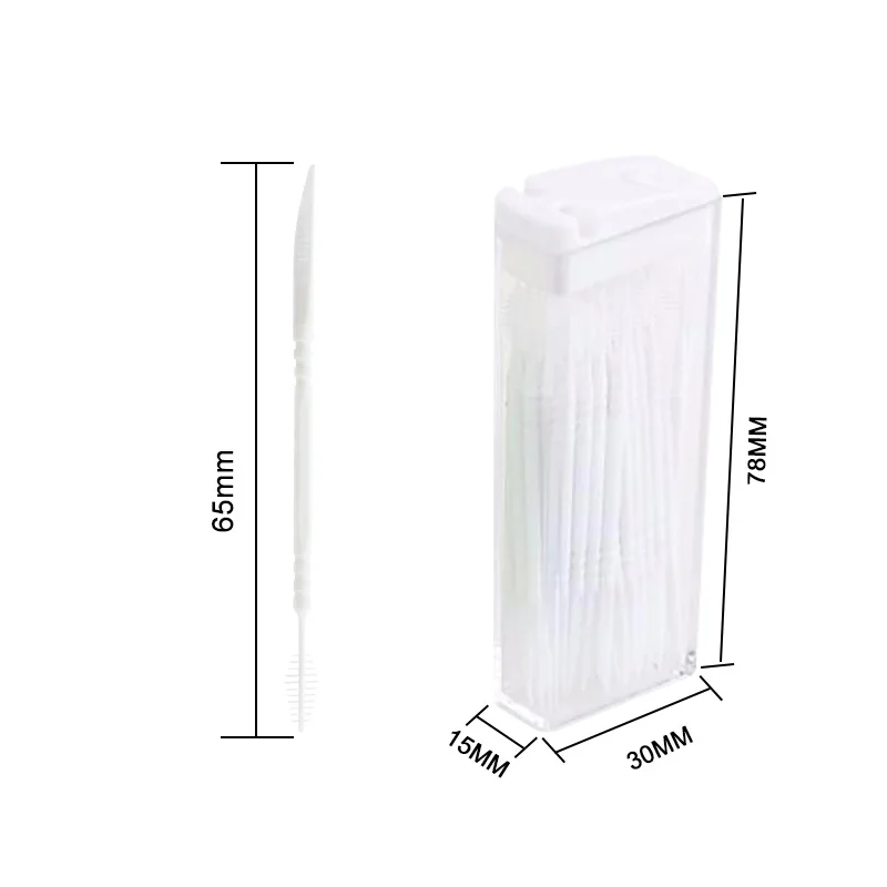 Fishbone Toothpick Oral Toothpicking Artifact Interdental Brush Portable Disposable Double-ended Plastic Toothpick ToothBrushes