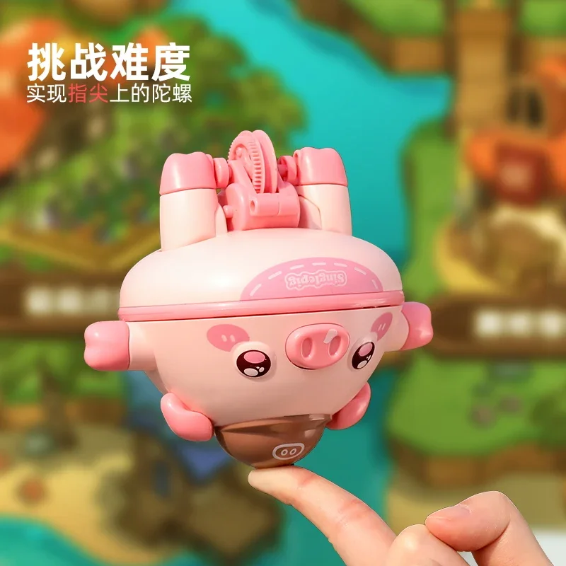 Cute Balance Pig Tumbler Unicycle Baby Children Decompression Gyroscope Flying Piglet Baby