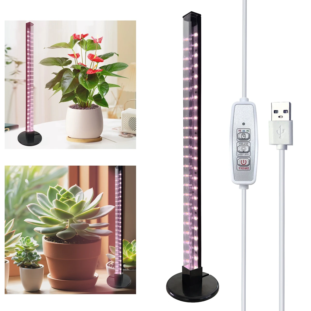 

Desktop plant light LED growth lamp strip timer plant growth lamp for seedlings and plants, for home use, indoor planting, flowe