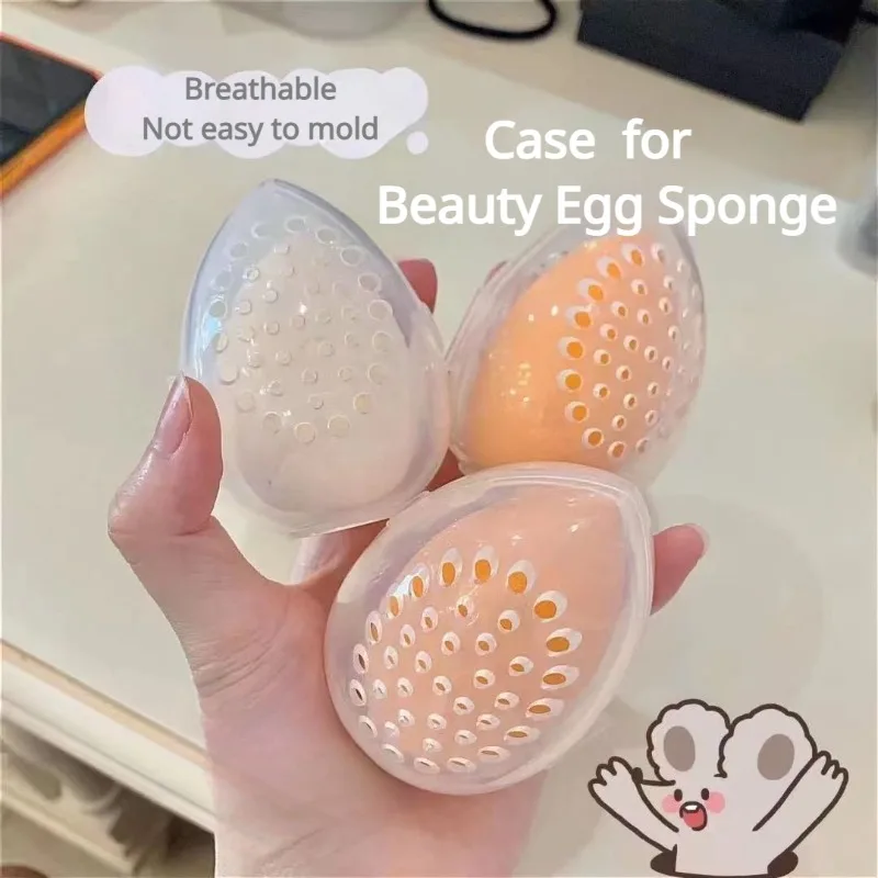 1PC Water Drop Shape Makeup Sponge Hollow Plastic Storage Box Travel Portable Anti-dirty Beauty Egg Powder Puff Protective Case