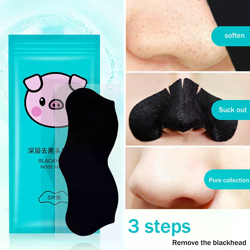 5/15/25/50 Pcs Bamboo Charcoal - Charcoal Pore Strip ulasan dan harga