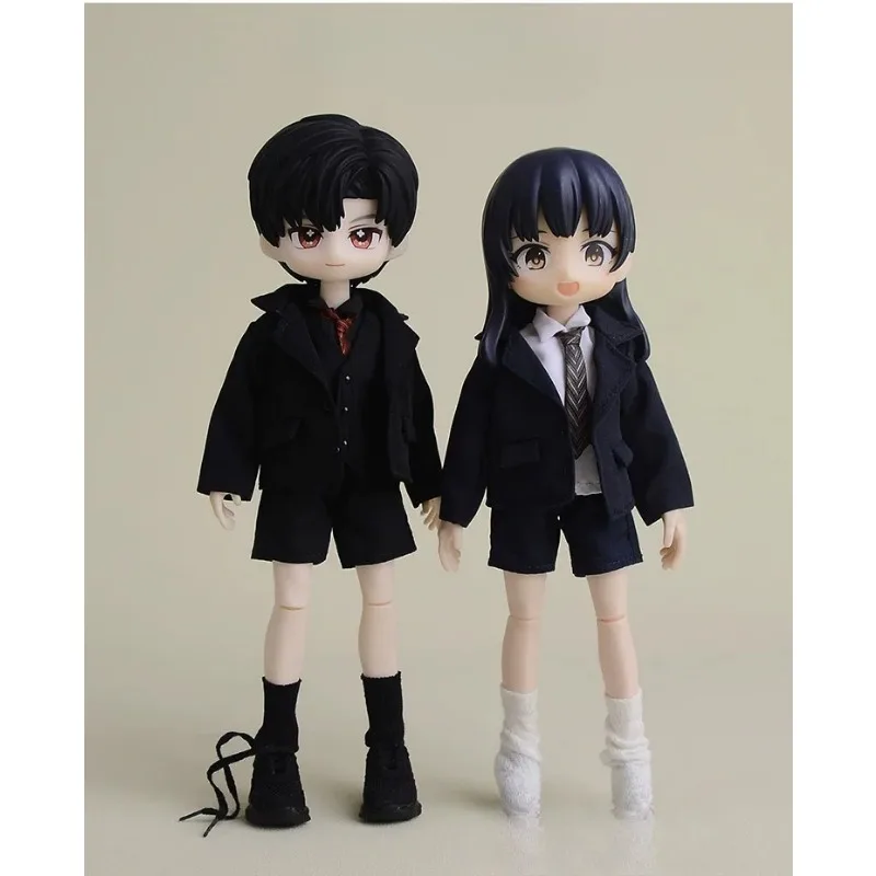 Maßstab 1:12, College-Stil, Anzug, Hemd, Weste, Shorts, Soldatenkleidung, Modell, passend für 6'' Romankey Actionfigur, Körper, Asi 3.0 BJD-Puppe – Detail 6