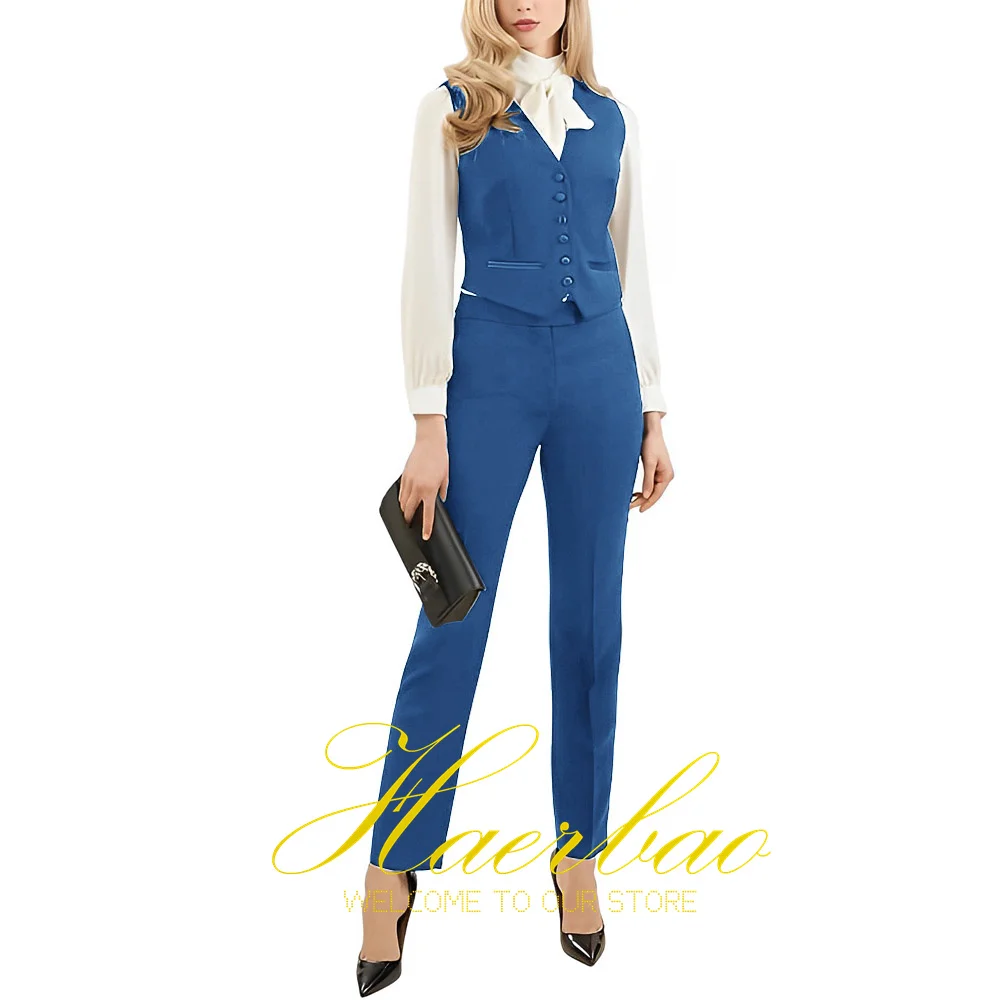 Imagem -06 - Conjunto de Terno de Negócios Feminino Calças Colete para Senhora do Escritório Colete Slim Fit