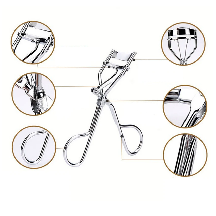 Eyelash Curler Clip Silicone Strip Professional Rose Gold Eyelash Curler Eye Lashes Curling Clip Cosmetic EyeMakeup Beauty Tools