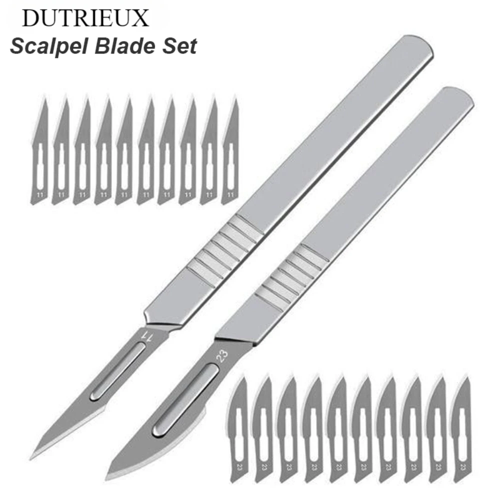 High Quality Blade Scalpel Handle Automatic Blade Dental Disposable Sterile Remove Scalpel Stainless Steel Handle Carving Knife
