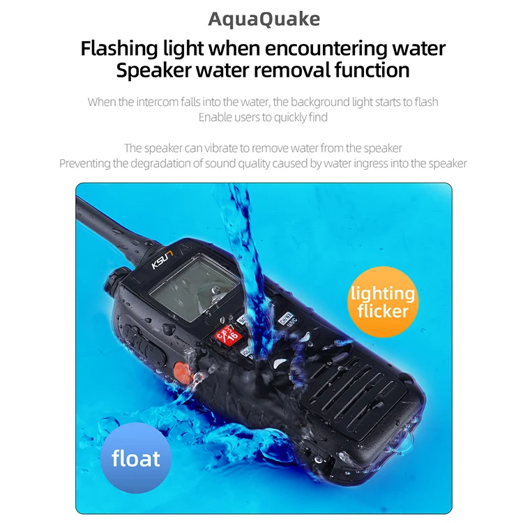 P37 البحرية 2 طريقة راديو USB IPX7 مقاوم للماء VHF الاتصال الداخلي PTT طويلة المدى البحري اسلكية تخاطب