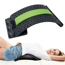 3Level Back Stretcher Fitness Lumbar Support Relaxation Back Massager Lumbar Support Spine Board for Herniated Disc Massage Tool