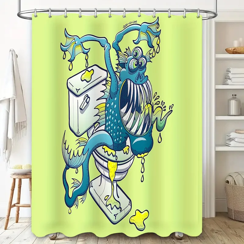 Ozean Meeresschildkröte Duschvorhang Wasserdicht Badezimmer Dekor Tropische Fische Blau Natur Coastal Vibes Strand Thema Home Decor