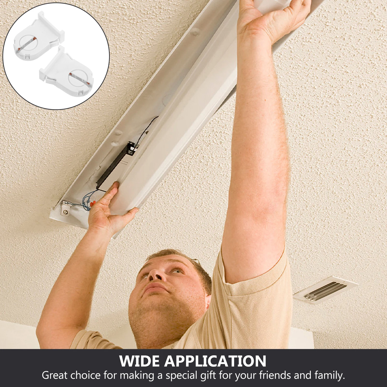 

20pcs Light Tube Holder Plastic Brackets Lamp Bracket Tube Clamp Mounting Hose Socket Led Clips Displays Supermarkets