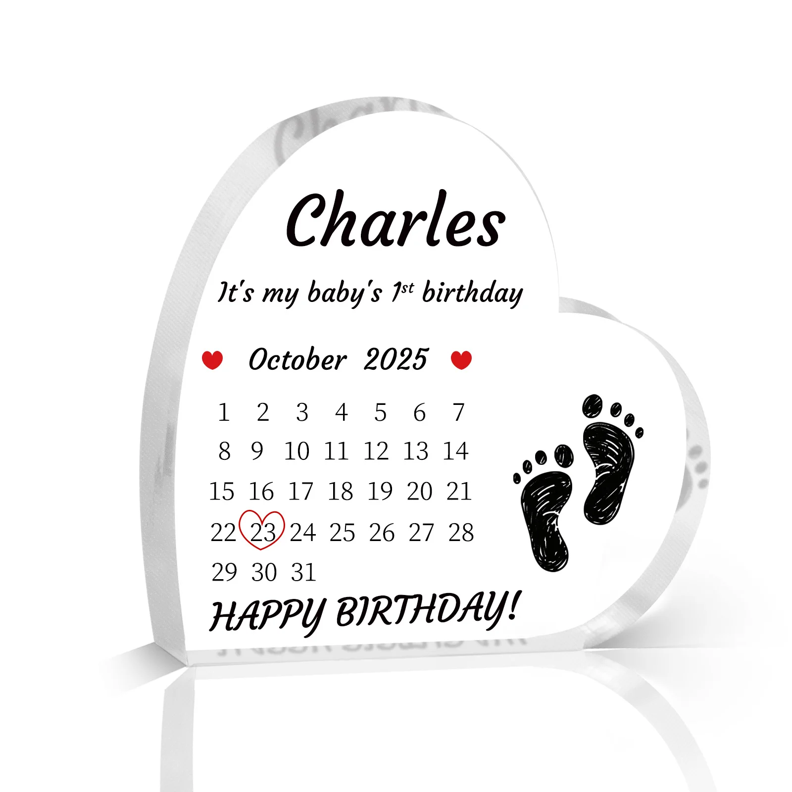 

Personalized Acrylic Heart Plaque ,Romantic Custom Sign,Birthday Wedding Anniversary Gift for Baby Couples ,Home Decor Keepsake