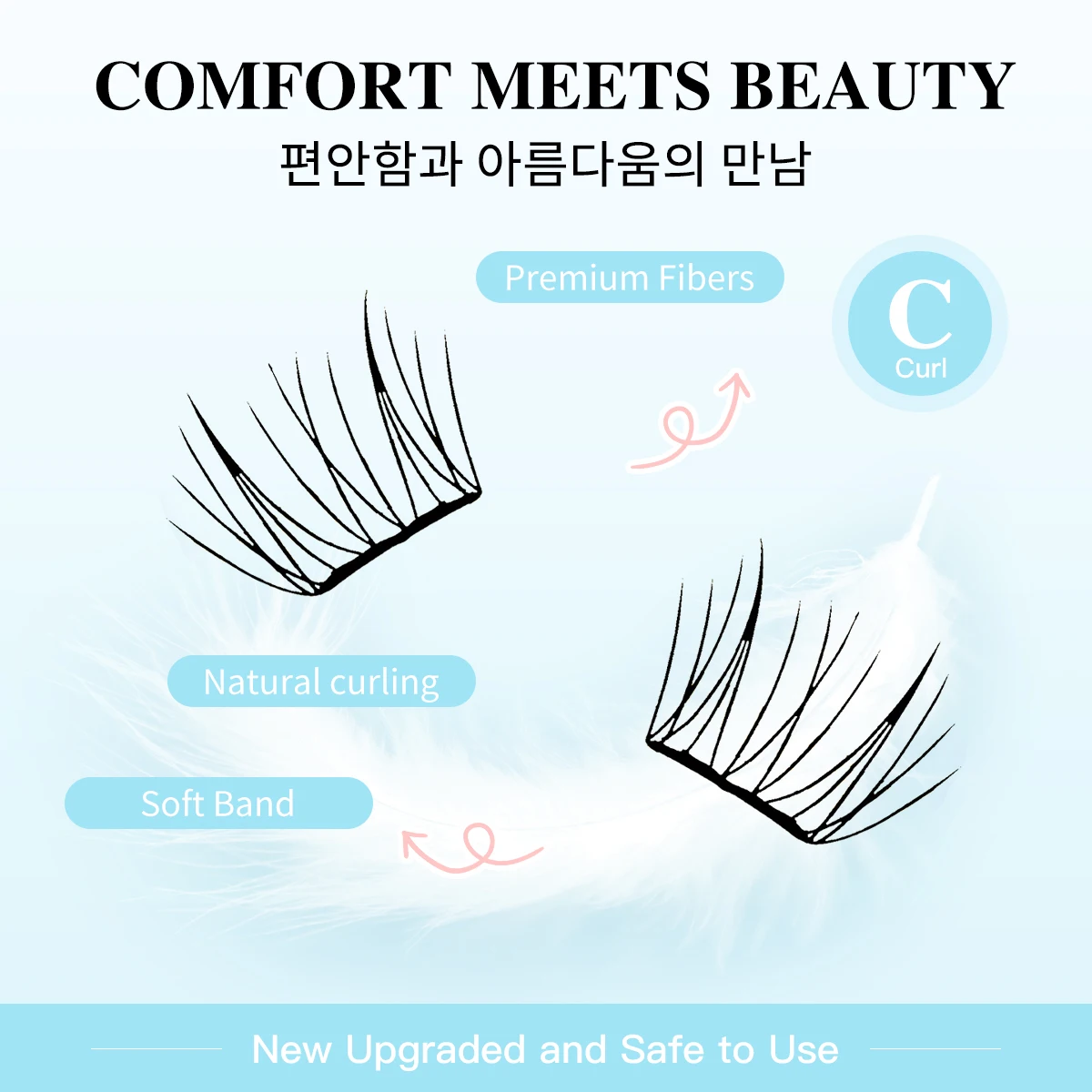 Ultra-thin Sheet Series Mange False Eyelashes No-glue Lashes Cluster Zero Touch Feeling Liquid Bond Eyelashes Segmented Lashes