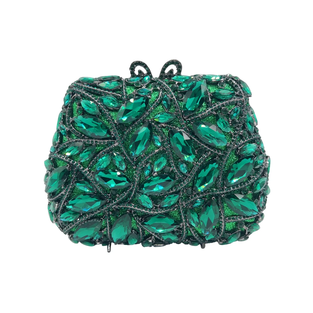 Spiral Glass Clutch, Twisted Crystal Evening Bag for Women. OEM Custom Artisan Purse, Low MOQ Wholesale from Factory Direct