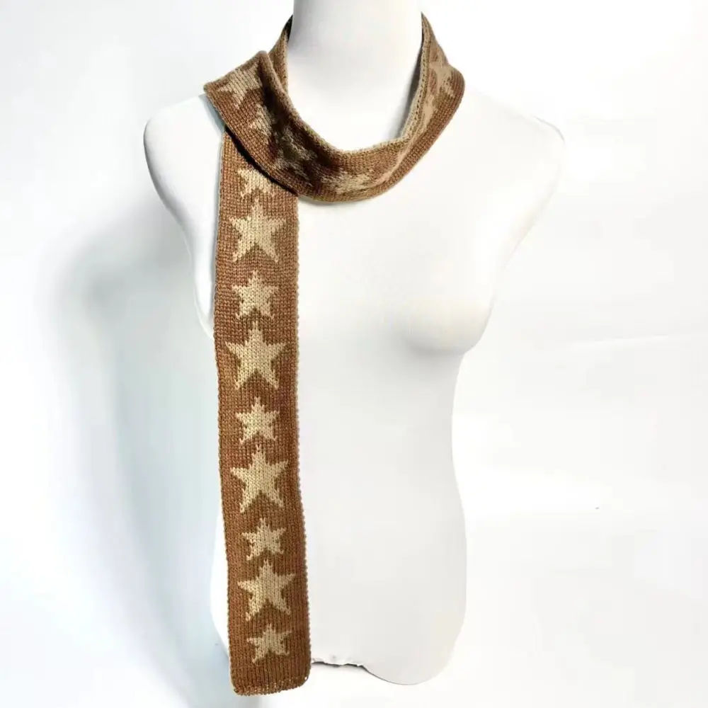 Yishine Newest Woolen Knit  Star Design Woolen Knit Luxury Brand Woman  Scarf Winter Accessories