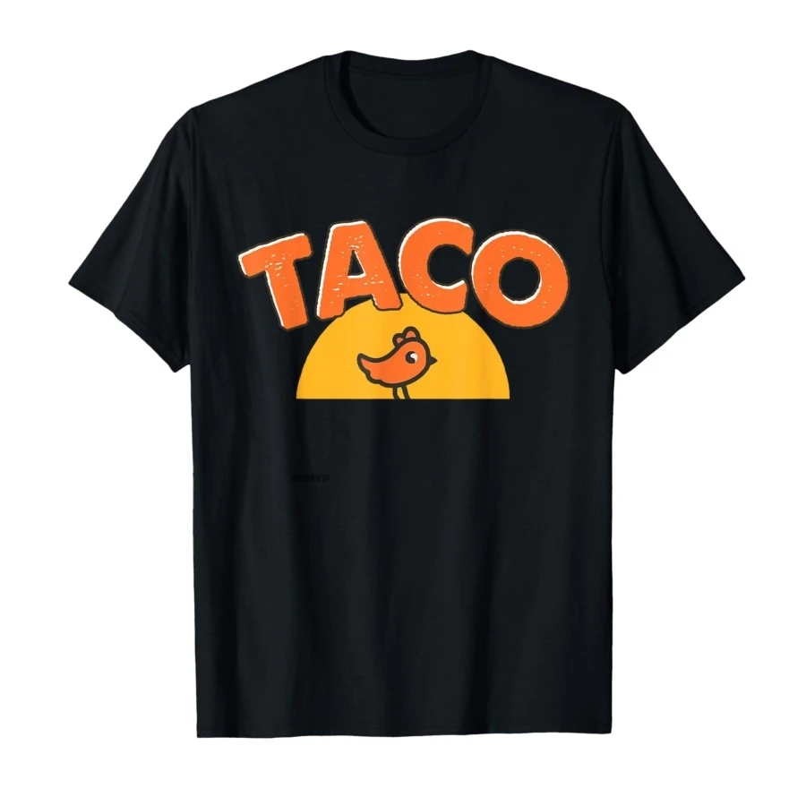 

Модная футболка с забавным куриным мемом TACO Trump Always Chickens Out, футболки из 100% хлопка, топы с короткими рукавами 0604-1