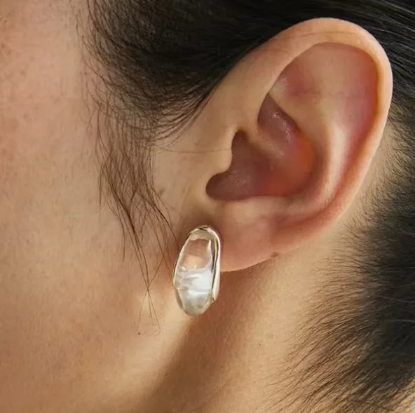 Withered Minimally Designed Waterdrop Earrings With Feminine Elegance S925 Silver Needle Jewelry Earrings Women's