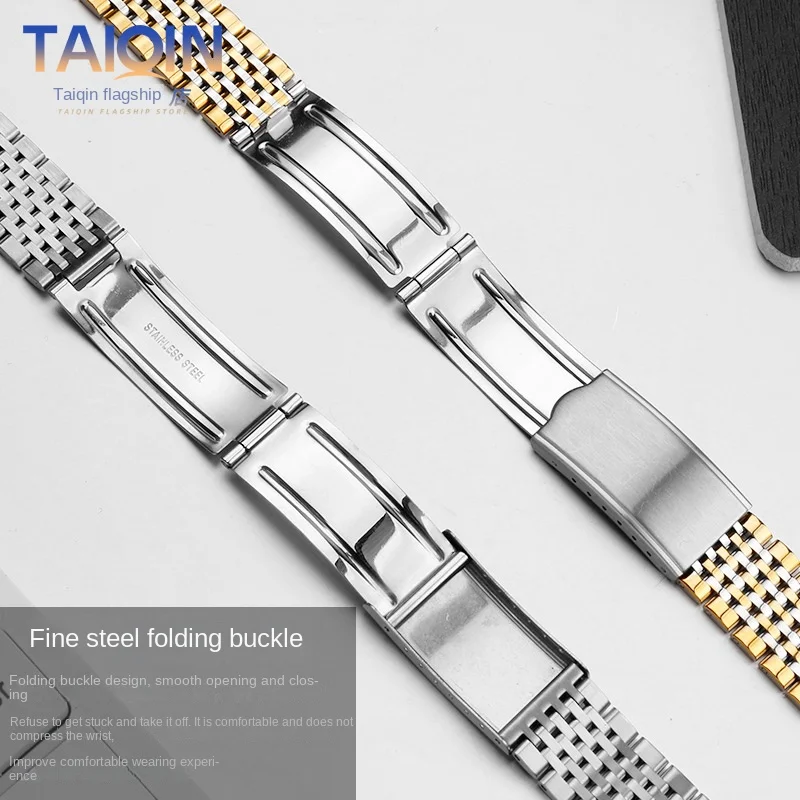 Curved end Watchband for Omega De Ville 424 Old Seamaster Stainless Steel Watch Strap 18mm 19mm 20mm Men's Bracelet accessories image 4
