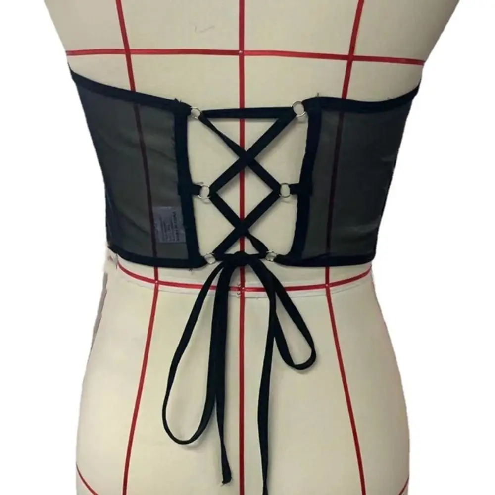 Faja moldeadora de malla para Control de barriga, corsé de encaje posparto transparente, cinturón adelgazante para adelgazar el vientre, faja moldeadora de cuerpo, Control de forma