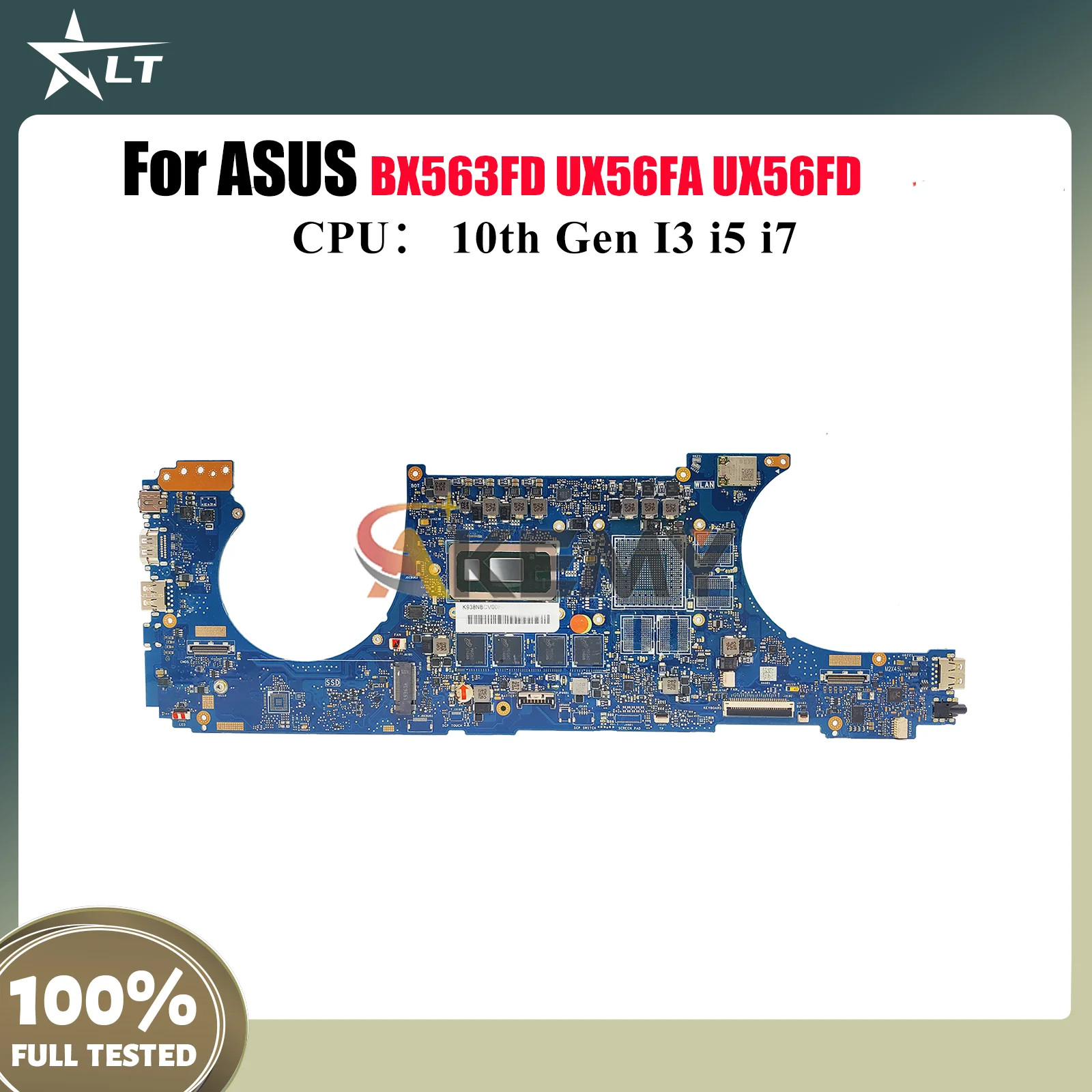 

UX563FA Материнская плата для ноутбука ASUS ZenBook UX56FA RX563FD BX563FD UX56FD UX563 Q536FD Материнская плата для ноутбука 10-го поколения I3 i5 i7