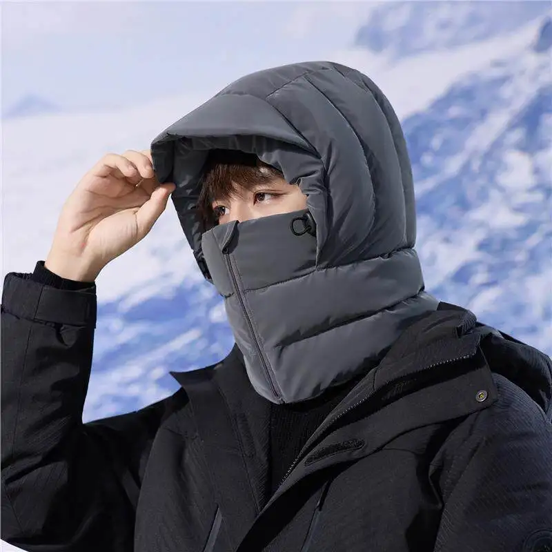 

Hat Scarf Mask One Pcs Integrated Bomber Hat for Men and Women' 2025 Winter New Thickened Warm and Anti-splashing Cover Hat
