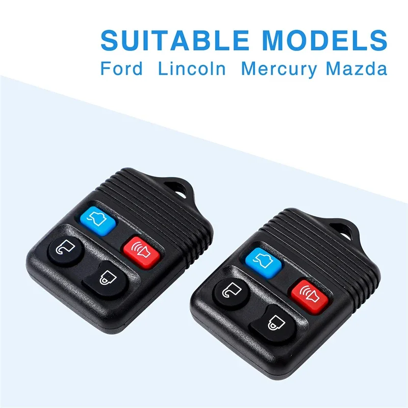 For Focus Ford Mazda Clicker 4 Button Remote Control Car Key Fob Transit Keyless Entry 315 433 MHz Transmitter Car Accessories