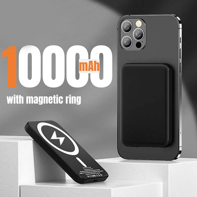 Lenovo Magnetische Powerbank 500000mAh Kabelloses Magnetisches Ladegerät Superschnelles Aufladen Externer Akku für iPhone 17/16/15/14