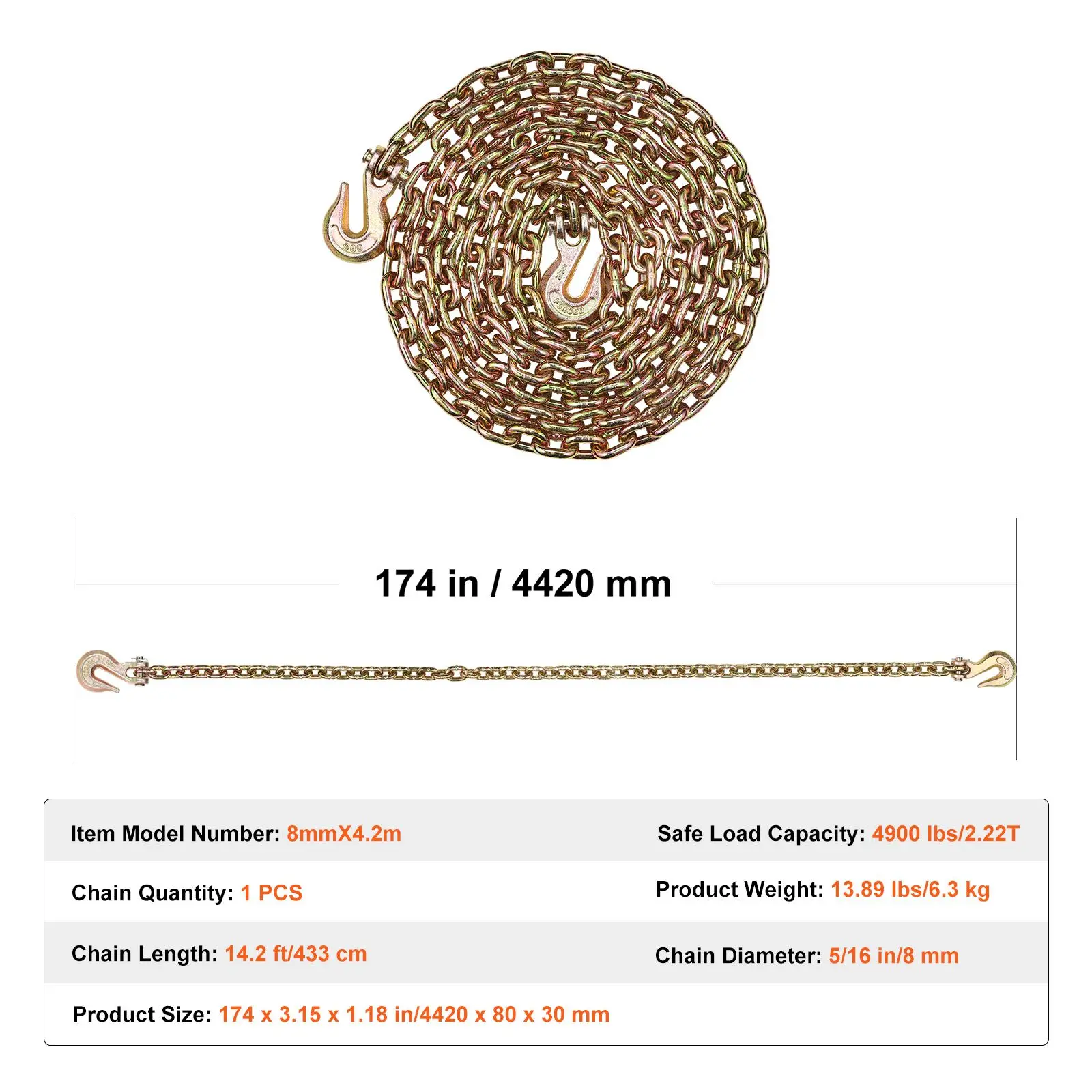 G80 Transport Binder Chain, 5/16