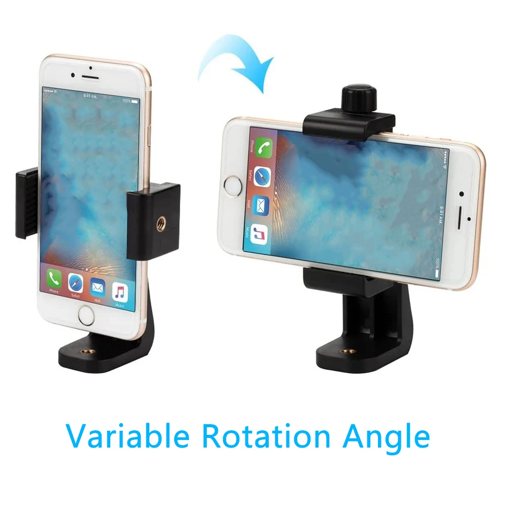 Tripod Mount Universal 360 Degree Mobile Phone Clip Compatible With 1/4 Screw Cellphone Holder Desk Tripod Adapter For iPhone