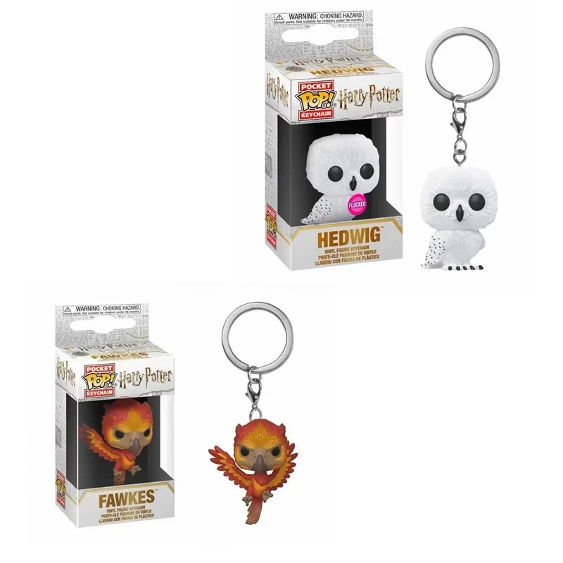 Funko POP llavero de juguete Hedwig Fawkes bolsillo Pop llavero de juguete chico carvinal coleccionar juguetes figuras de regalo