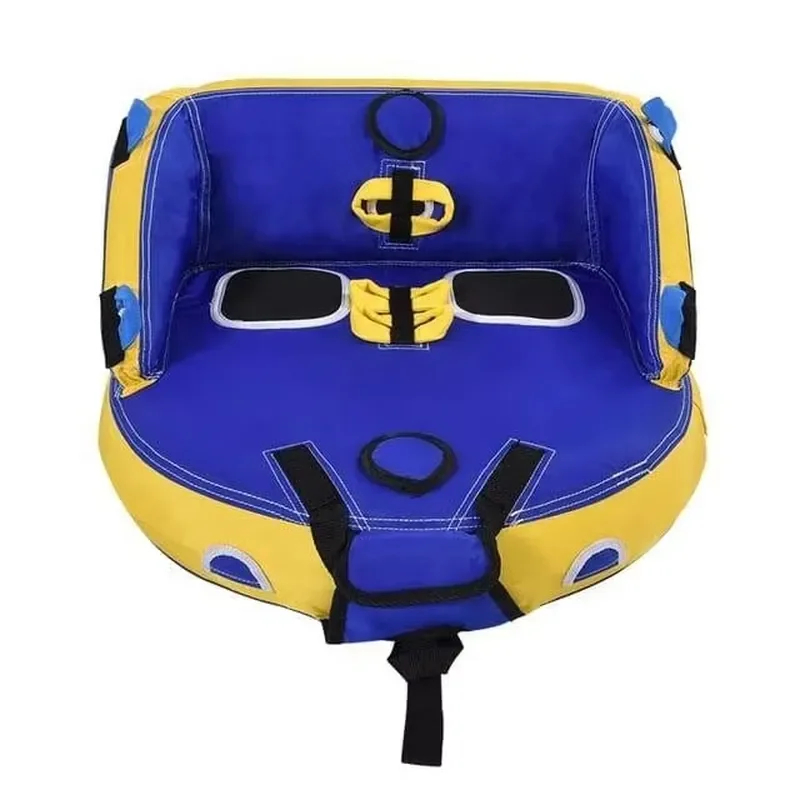 Factory OEM Customized 1-4 Riders PVC+nylon Inflatable Towable Tubes for Boating Water Park Equipment 4-Person Capacity