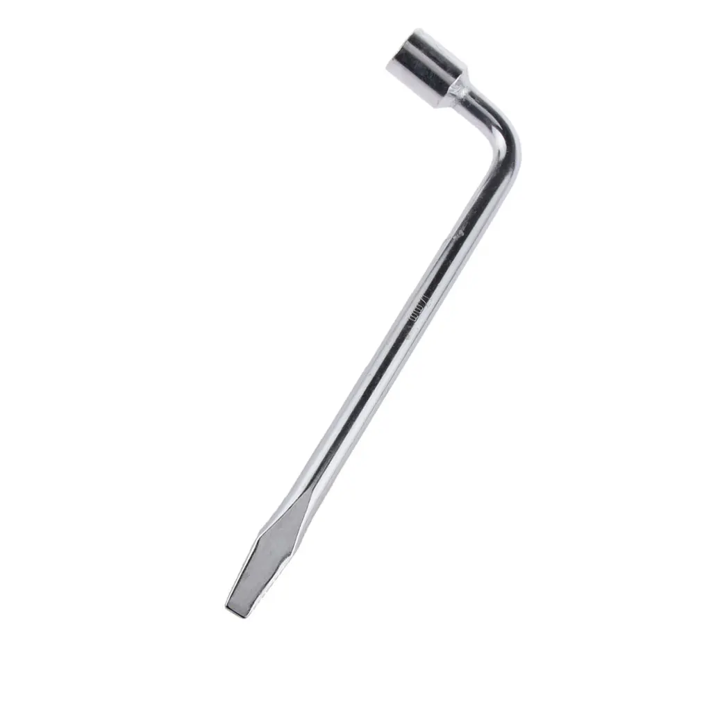 Car Spare Tire Lug Wrench for Jack - L Type Hexagon Slotted End Socket Repair Tool image 2