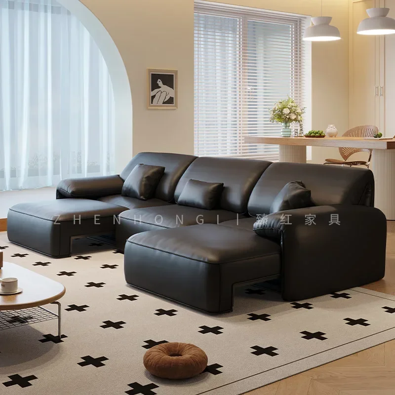 

French Luxury Nordic Luxury Electric Retractable Modular Lazy Chaise Lounge Sofa - Living Room Home Furniture Sofa Cama YXLS