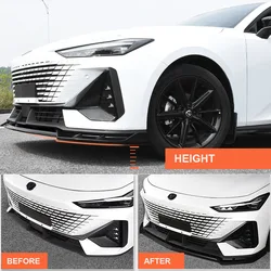 3pcs for Changan UNI-V 2021-2022 Univ Automobile Front Lip Outer Encirclement Anti Collision Bumper Modification Accessories