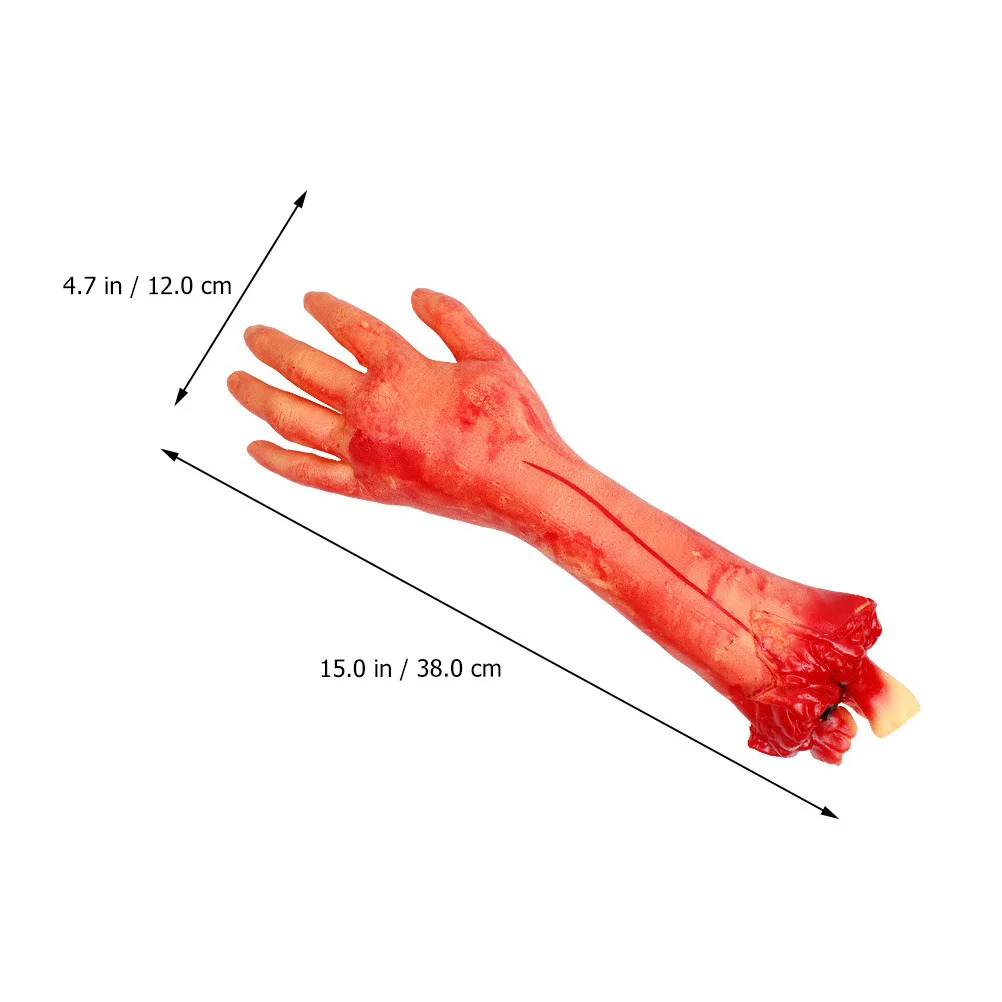 

5Pcs Halloween Horror Hands Fake Human Parts Trick Prop for Bar Party Scare Decoration Terror Hand Props Blood Effect