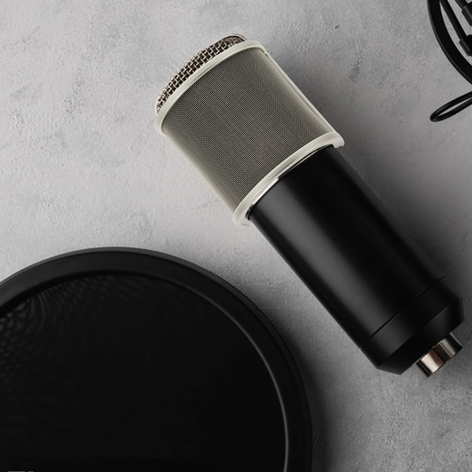 

Gold U Shaped Microphone Windscreen Shield Pop Filter Metal Mesh Noise Reducer Recording Mic Cover Mic Supplies