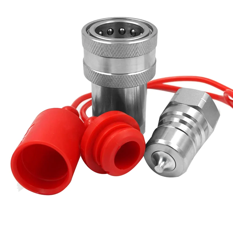 3/8Inch NPT Thread ISO7241-1A Hydraulic Quick Disconnect Coupler Set with Dust