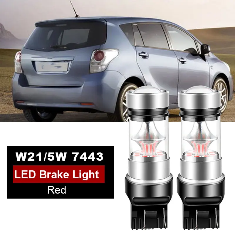 

2 шт. светодиодные лампы T20 7443 7440 W21/5W W21W для заднего хода, стоп-сигнала, дневных ходовых огней для Toyota Corolla Verso E120 02-04
