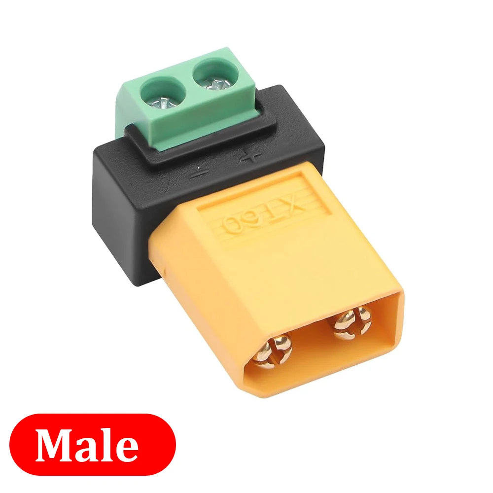 Adaptateur XT60 Mâle-femelle – Lot De 2 Connecteurs Plaqués Or, 60 A, Pour Drones Et Batteries