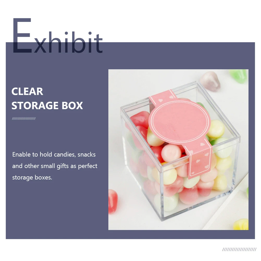 

6pcs Candy Clear Gift for Wedding Favors Party Treats Transparent Plastic Boxes Bulk Small Favor Boxes Sweets Cosmetics Jewels