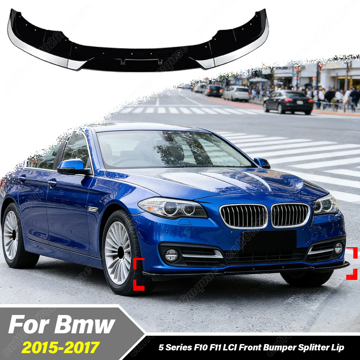 

For BMW 5 Series F10 F11 LCI 2015 2016 2017 Automobile Front Bumper Lower Lip Protective Cover Splitter Decoration Accessories