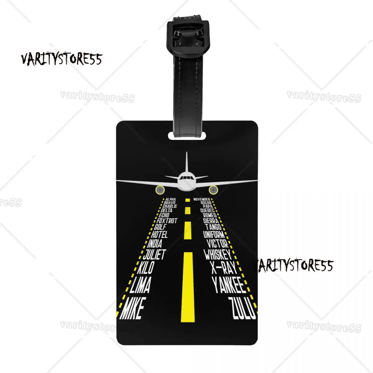 Custom Pilot Alphabet Aviation Aircraft Gift Luggage Tag With Name Card Airplane Aviator Cover ID Label for Travel Bag Suitcase