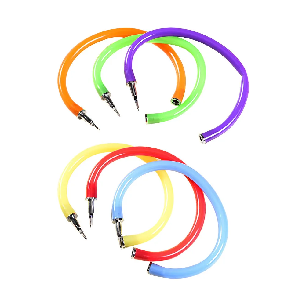 

10Pcs Colorful Bendable Bracelet Ballpoint Pen Wristband Pen for Students Creative School Stationery Gift