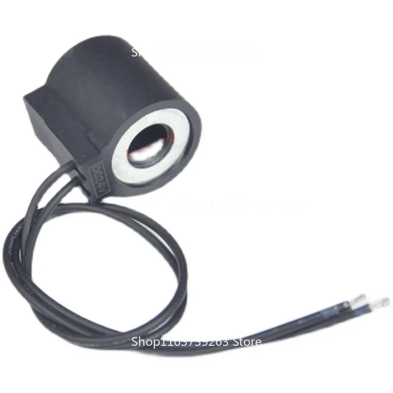 Threaded Cartridge Solenoid Valve 13mm Hole with Wire Coil DC12 24V AC220V Height 37mm