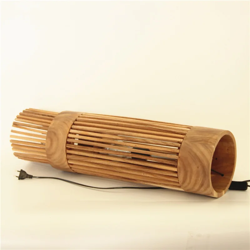 Lámpara de pie artesanal de nogal hecha a mano, lámpara decorativa para cama y desayuno, cafetería, hotel