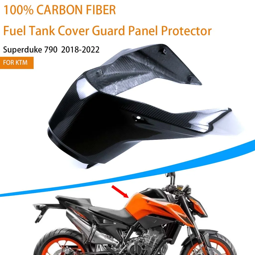

AKOSO Motorcycle Fairing For KTM Superduke 790 2018-2022 Pure 3K Carbon Fiber Fuel Tank Cover Guard Panel Protector Accessories