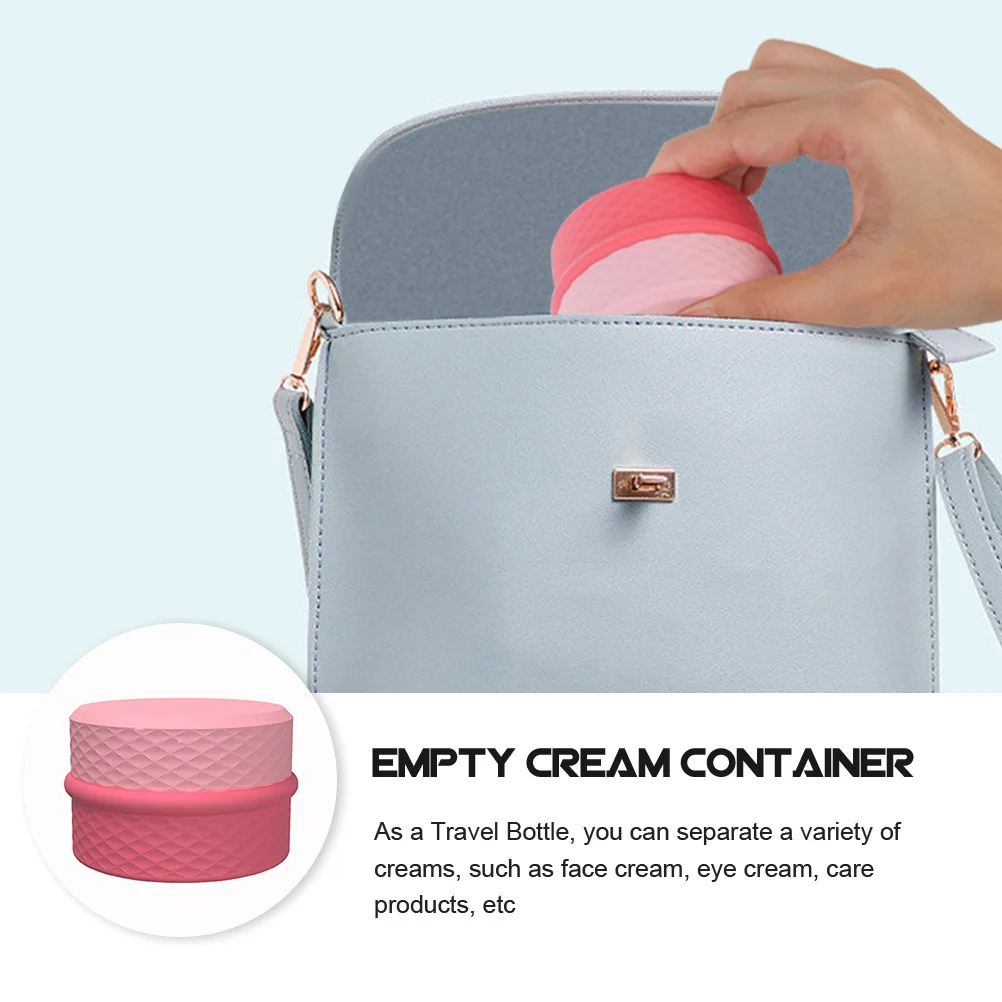 Silicone Travel Bottle Cream Storage Jar Refillable Leakproof Portable Container Lotion Balm Multi-Function Sample Box