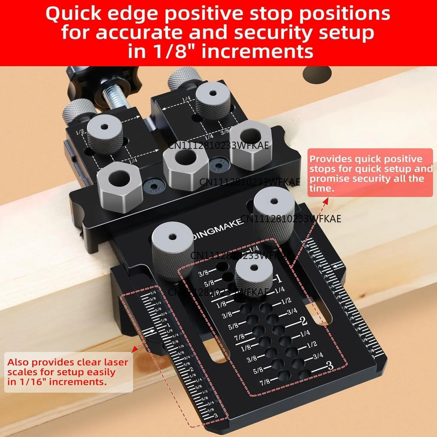 Pin Clamp Kit with Quick Limiter and Clamp, Adjustable Pin Punch