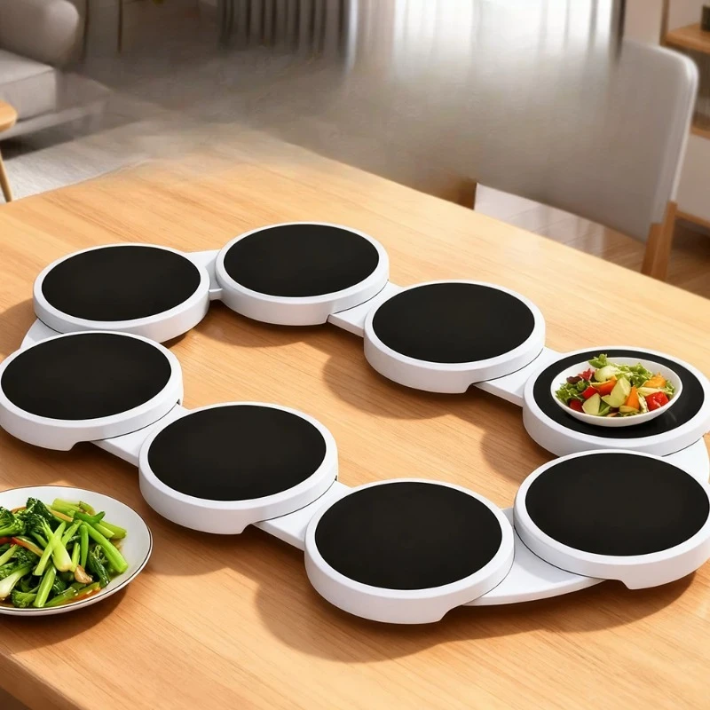 Table Turntable Kitchen Dining Turntable Tray 360 ° Rotation Versatile Heat Resistant Portable Rotating Food Organizer
